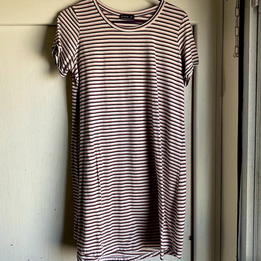 Cotton on stripped tee shirt dress